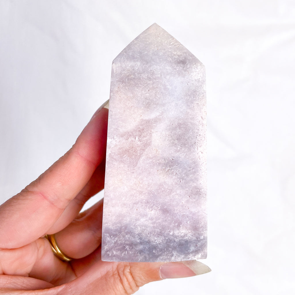 Pink Amethyst crystal generator tower 9cm