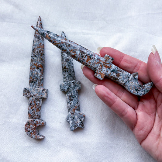 Yooperlite witchy athame crystal knife