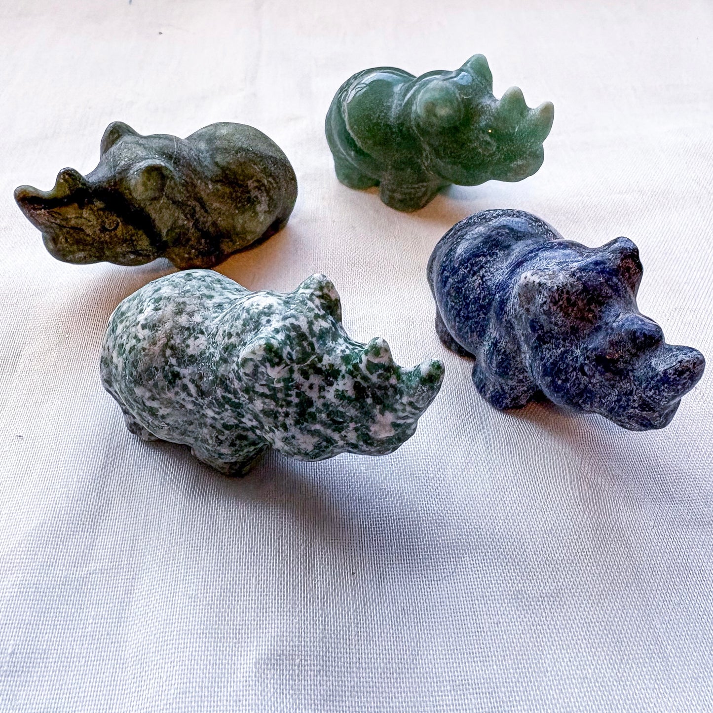 Crystal Rhino Carving