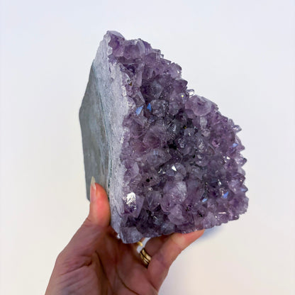 Amethyst crystal cluster bookend