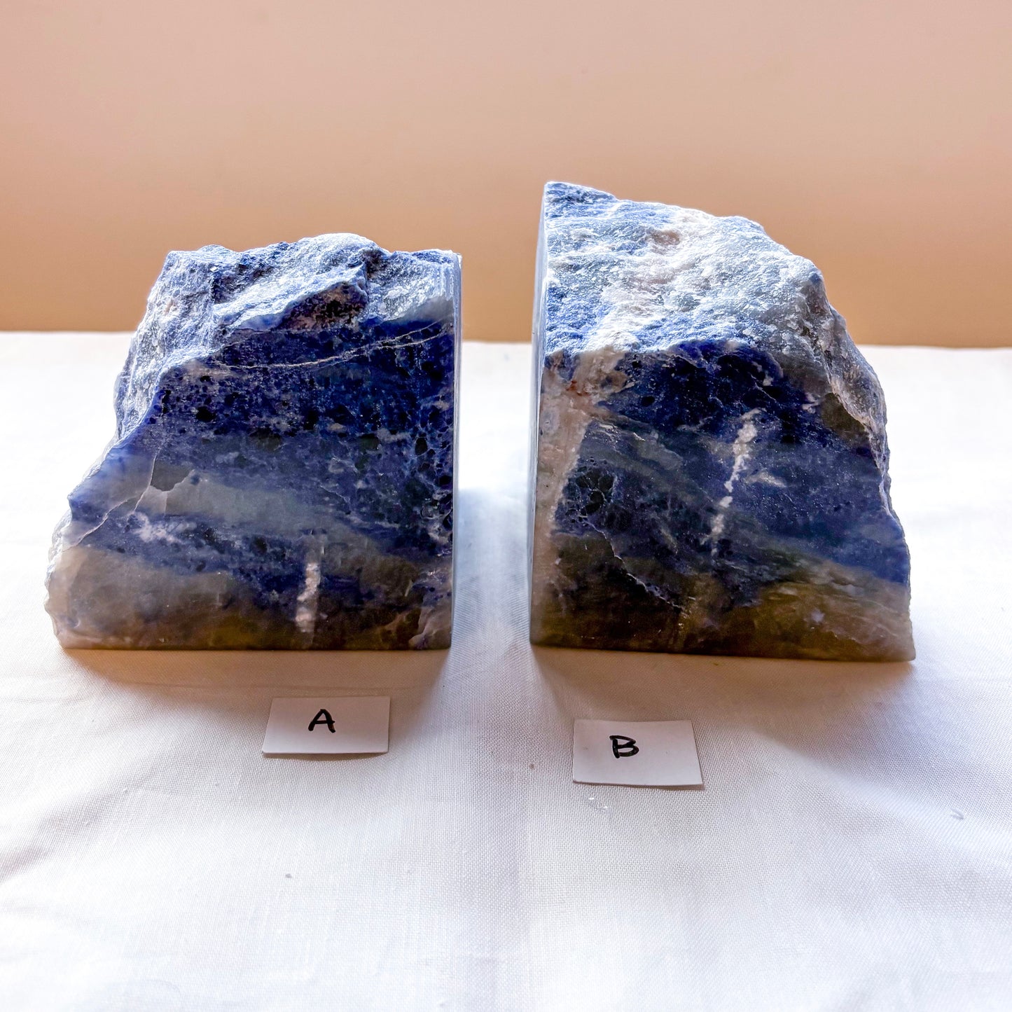Sodalite crystal bookend