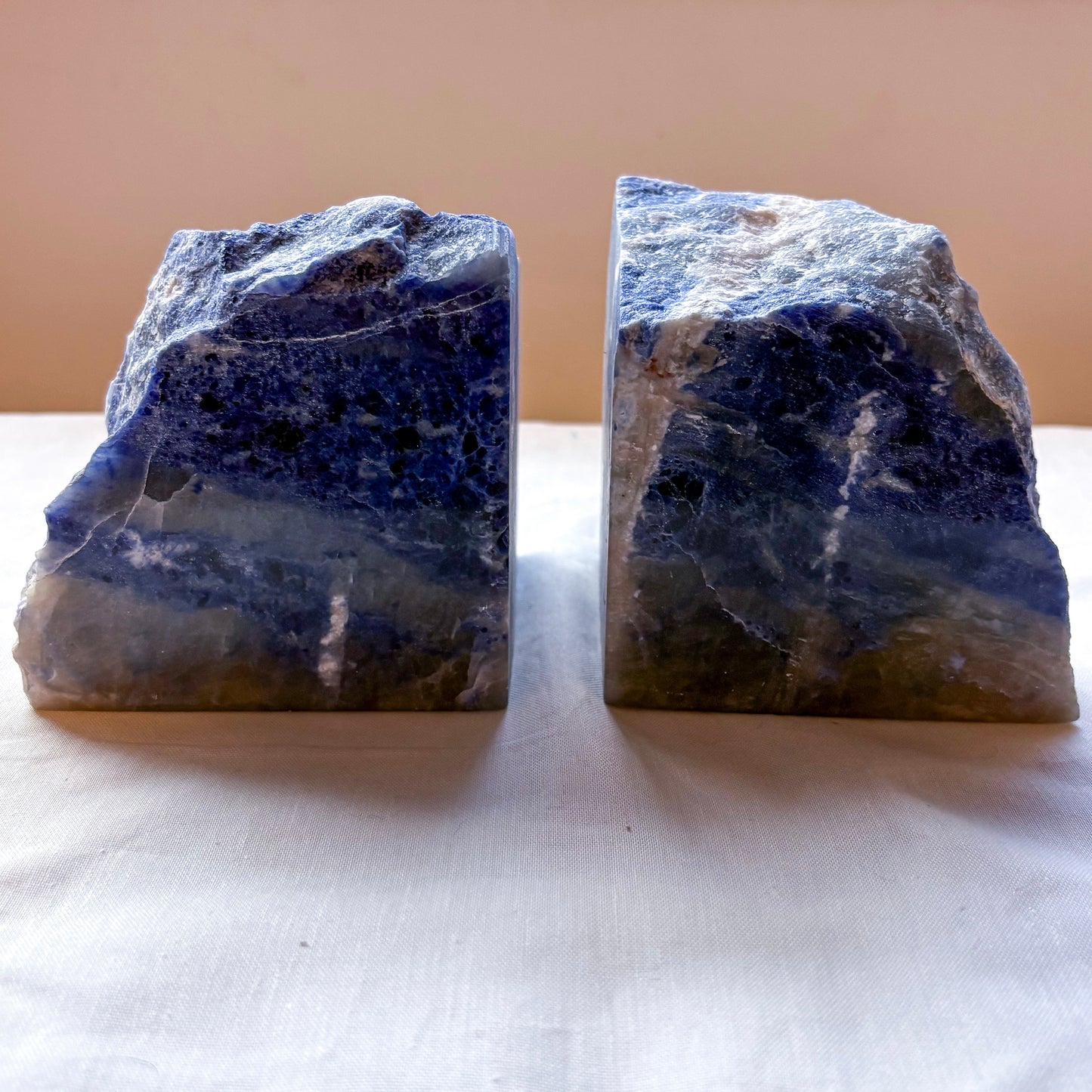 Sodalite crystal bookend