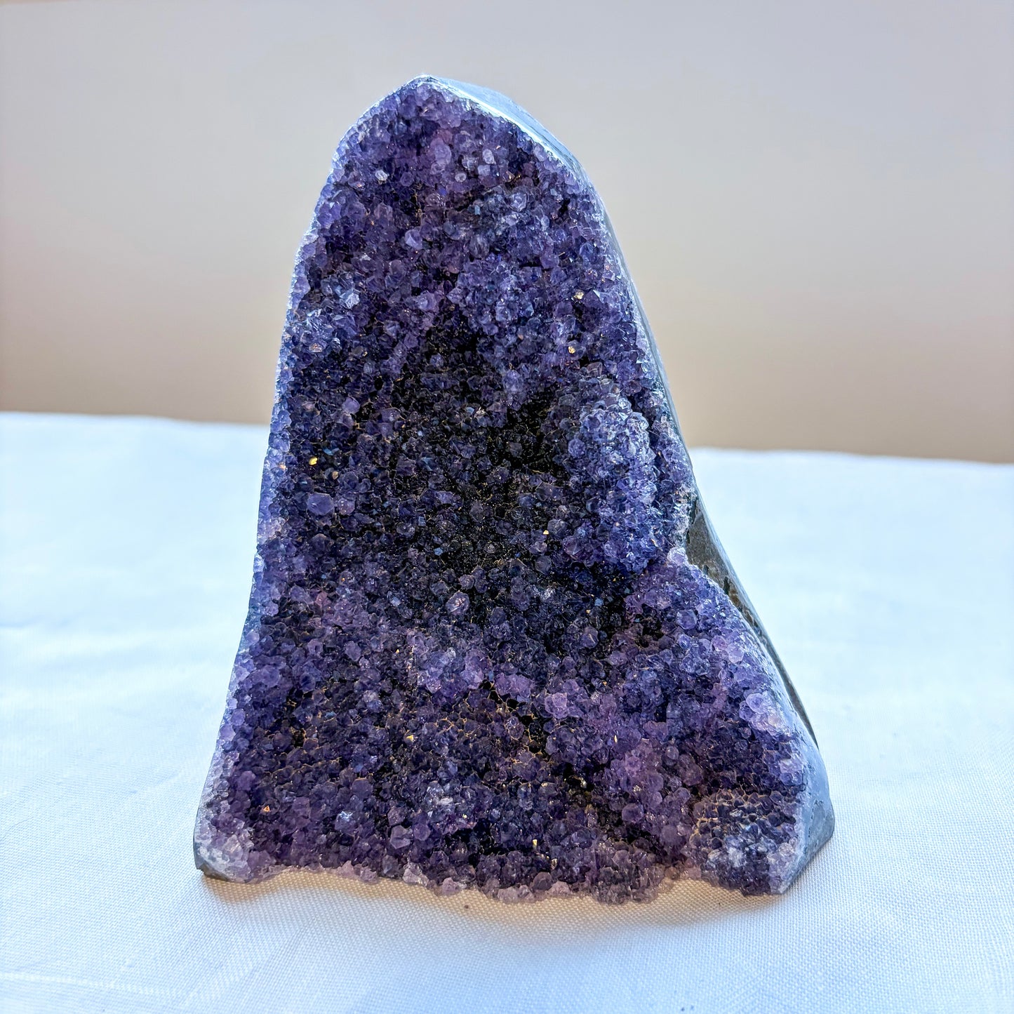 Druzy amethyst A-grade crystal cluster cut base