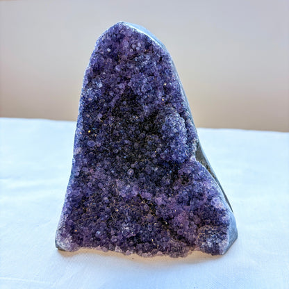 Druzy amethyst A-grade crystal cluster cut base