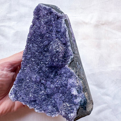 Druzy amethyst A-grade crystal cluster cut base