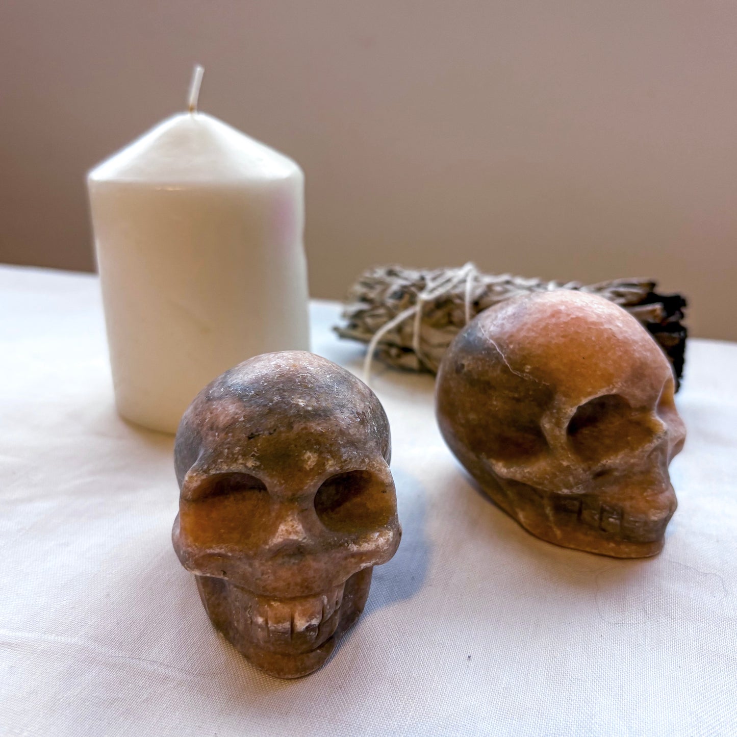 Calcite crystal skull
