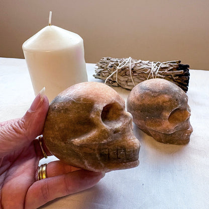 Calcite crystal skull