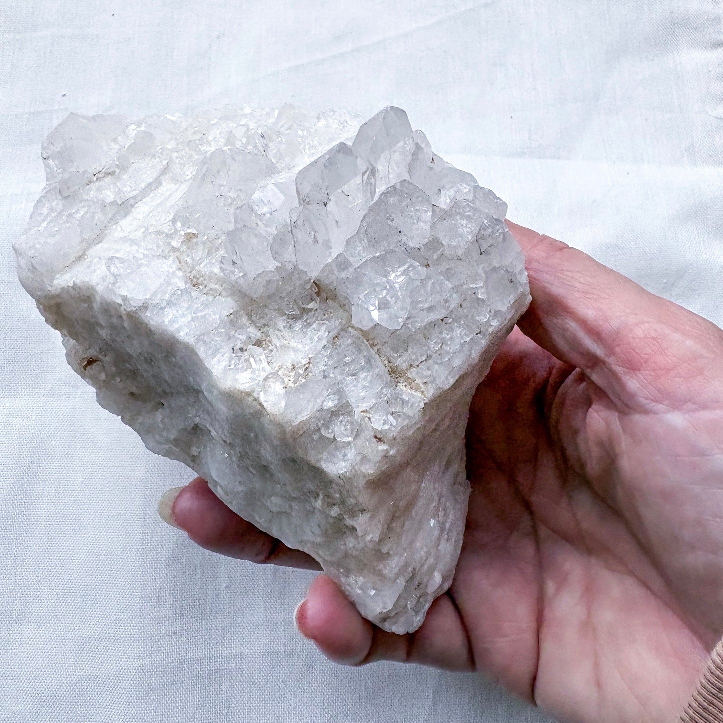 Clear quartz crystal cluster