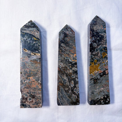 Jasper crystal point tower