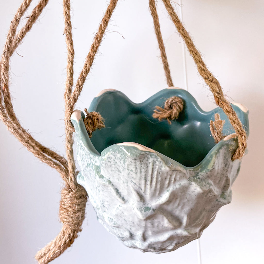 Cabbage leaf hanging pot planter