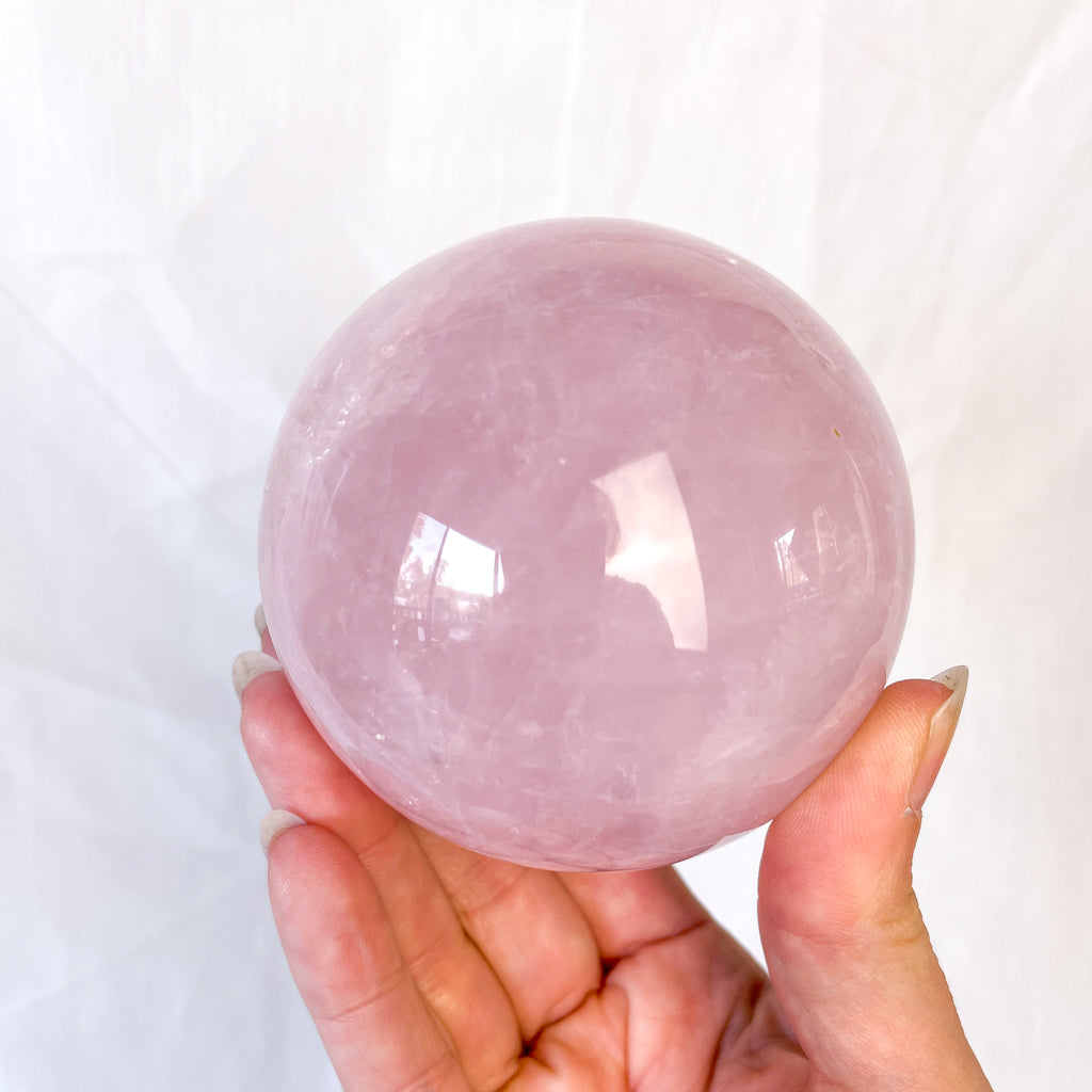 Rose Quartz crystal sphere ball