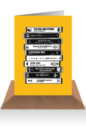 Cassette tape greeting card - Six Things - 8