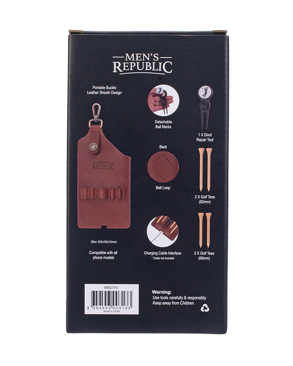 Golfer's phone holder gift set
