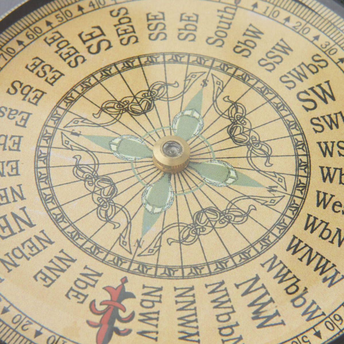 Antique bronze desk compass