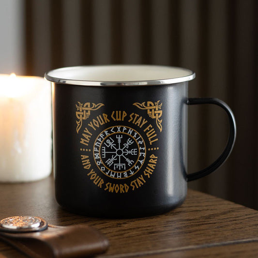 Viking compass / Vegvisir enamel mug