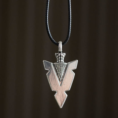 Viking arrow spearhead pendant necklace