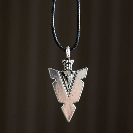 Viking arrow spearhead pendant necklace