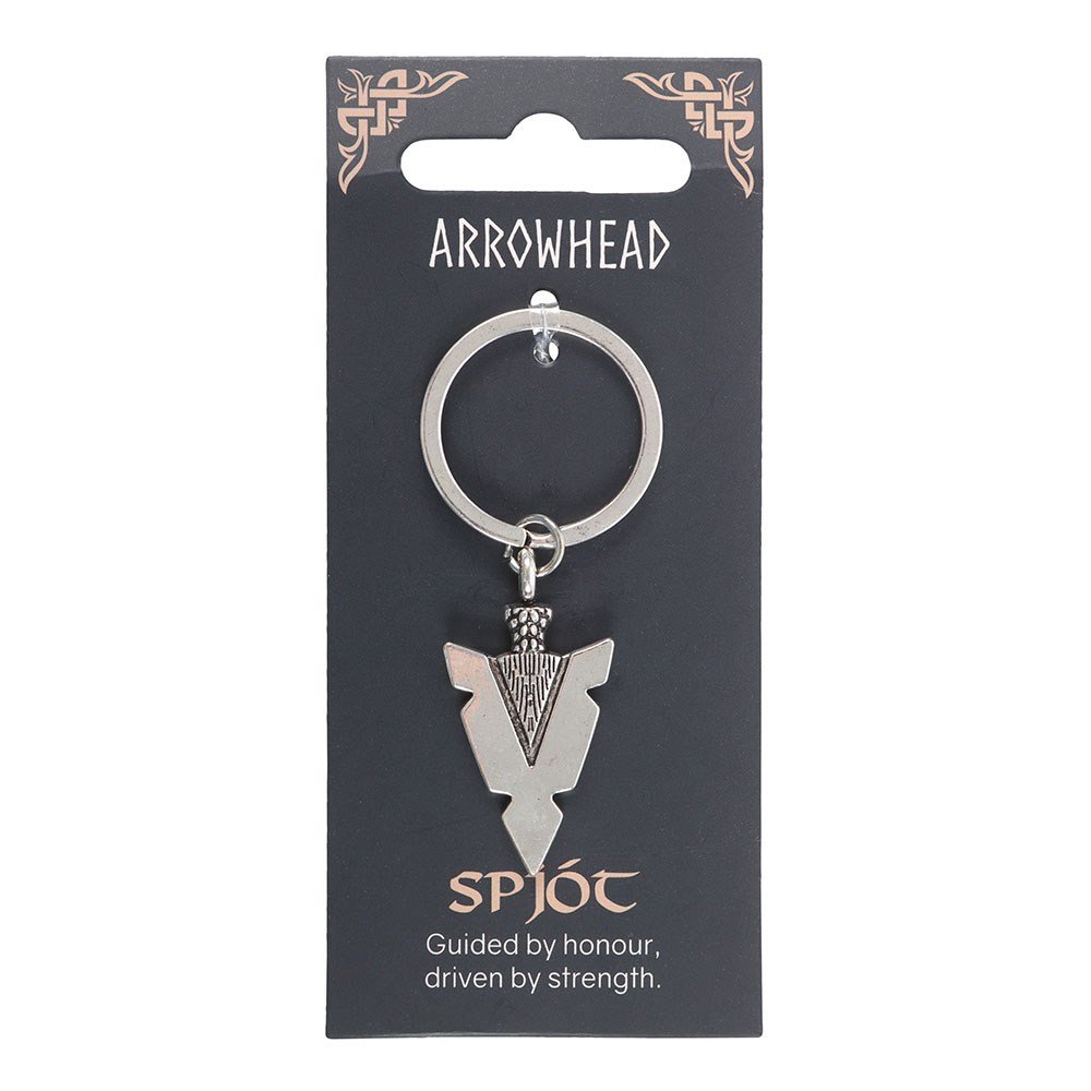 Viking arrow spearhead key ring