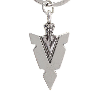 Viking arrow spearhead key ring