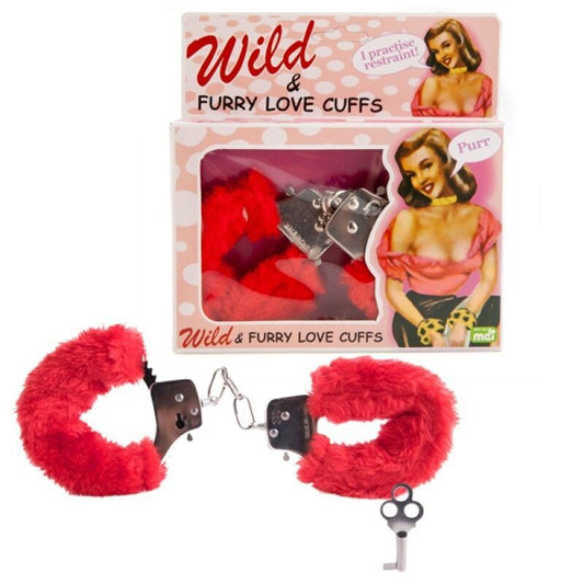 Naughty novelty fluffy / valentine furry handcuffs