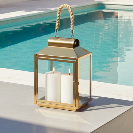 Long Island glass candle lantern