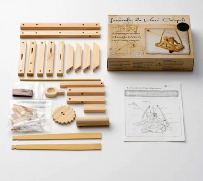 Da Vinci Catapult DIY Wooden puzzle Kit statue