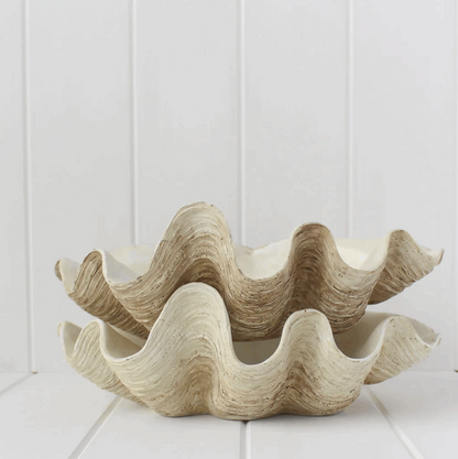 Coastal decor clam shell bowl / tray