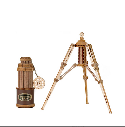 Monocular telescope DIY Wooden puzzle Kit statue