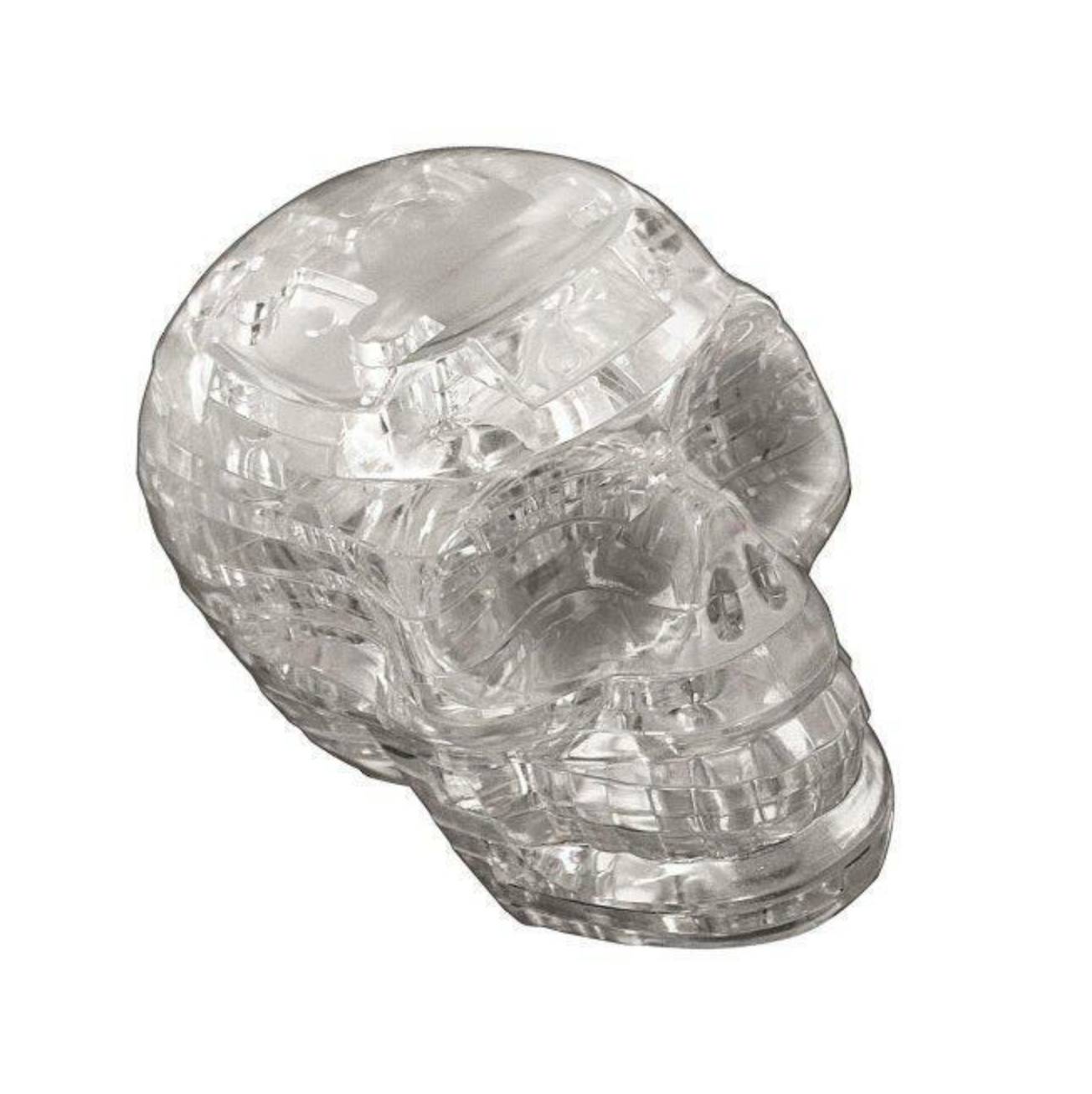 Skull puzzle game - clear quartz