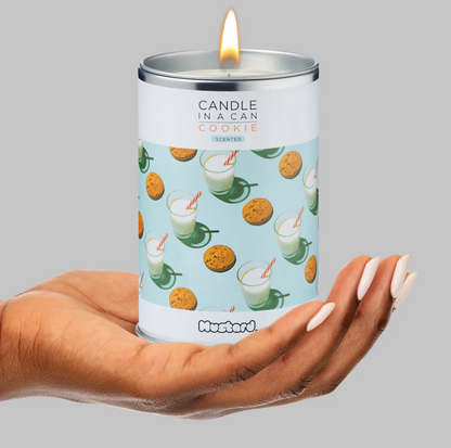 Yummy candle in a tin can