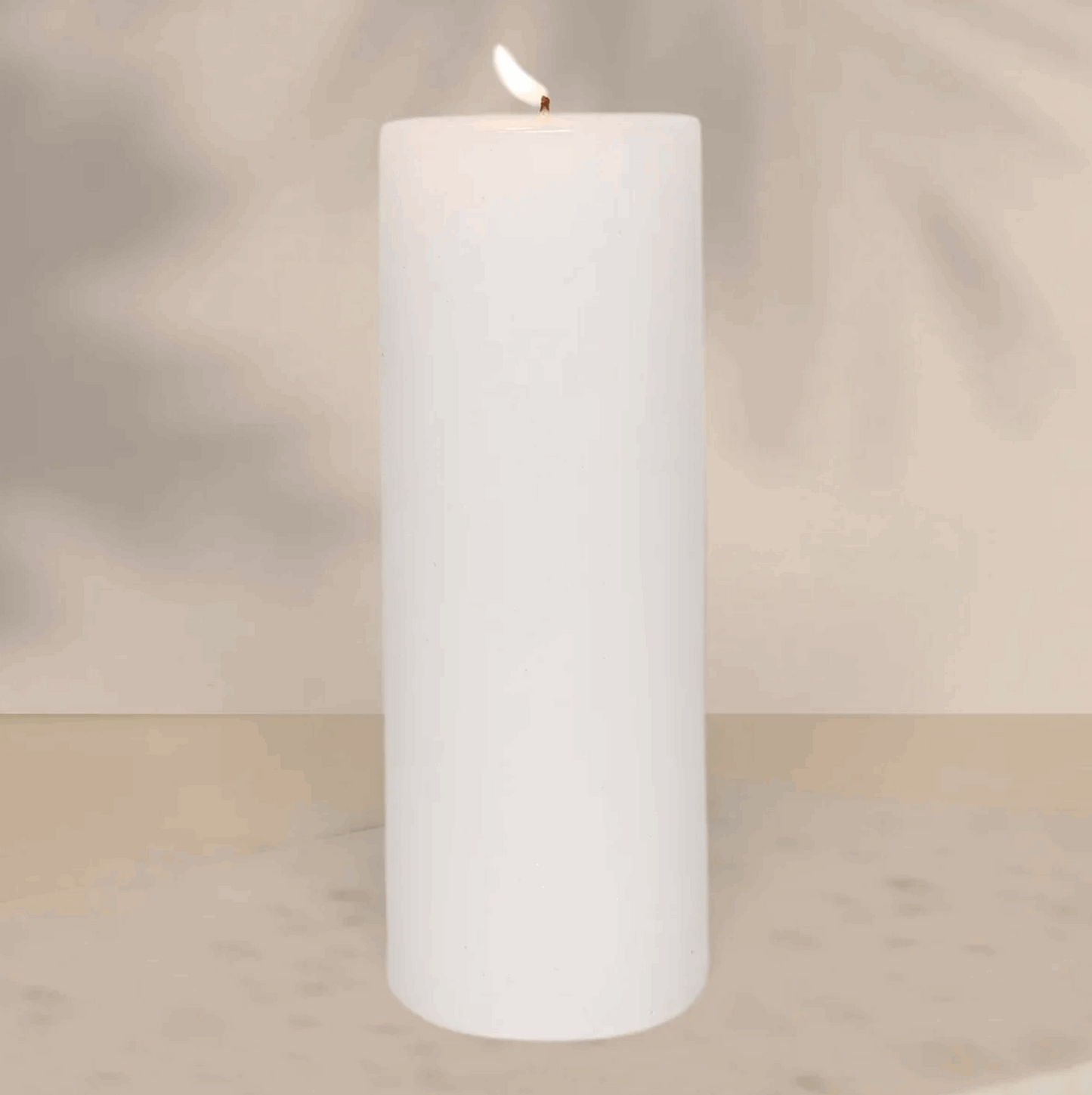Big white pillar candle