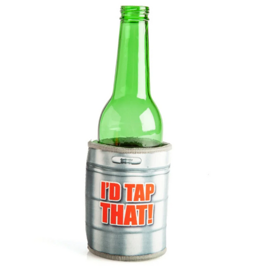 Tap that naughty novelty beer can cooler