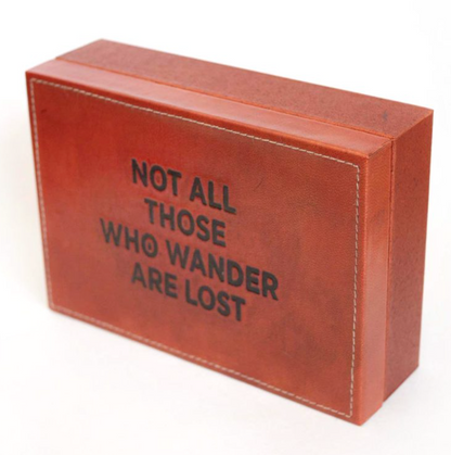 Not all who wander leather storage box