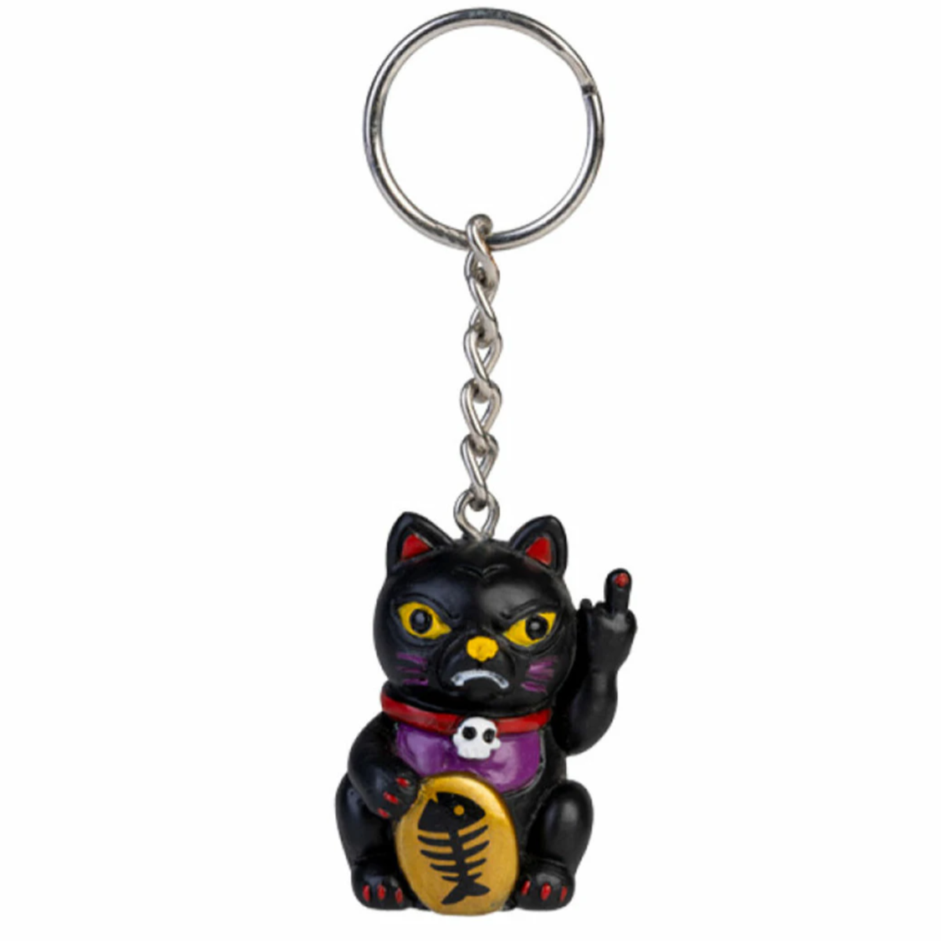 Fuk you naughty kitty cat keychain