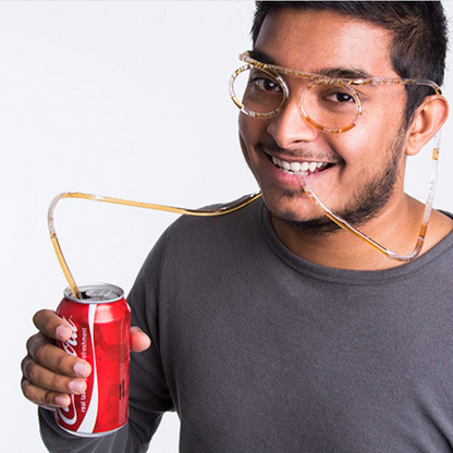 Beer goggles / novelty drinking straw glasses