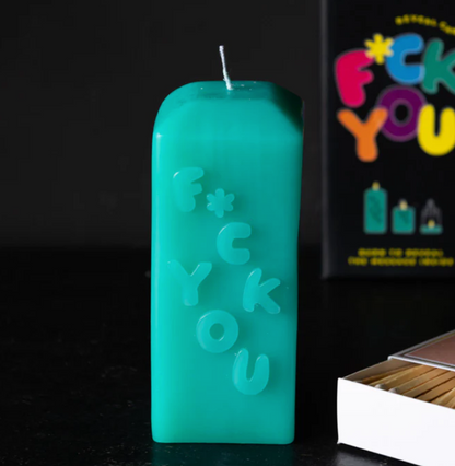 Naughty F*ck you candle / flip bird ceramic hand surprise gift