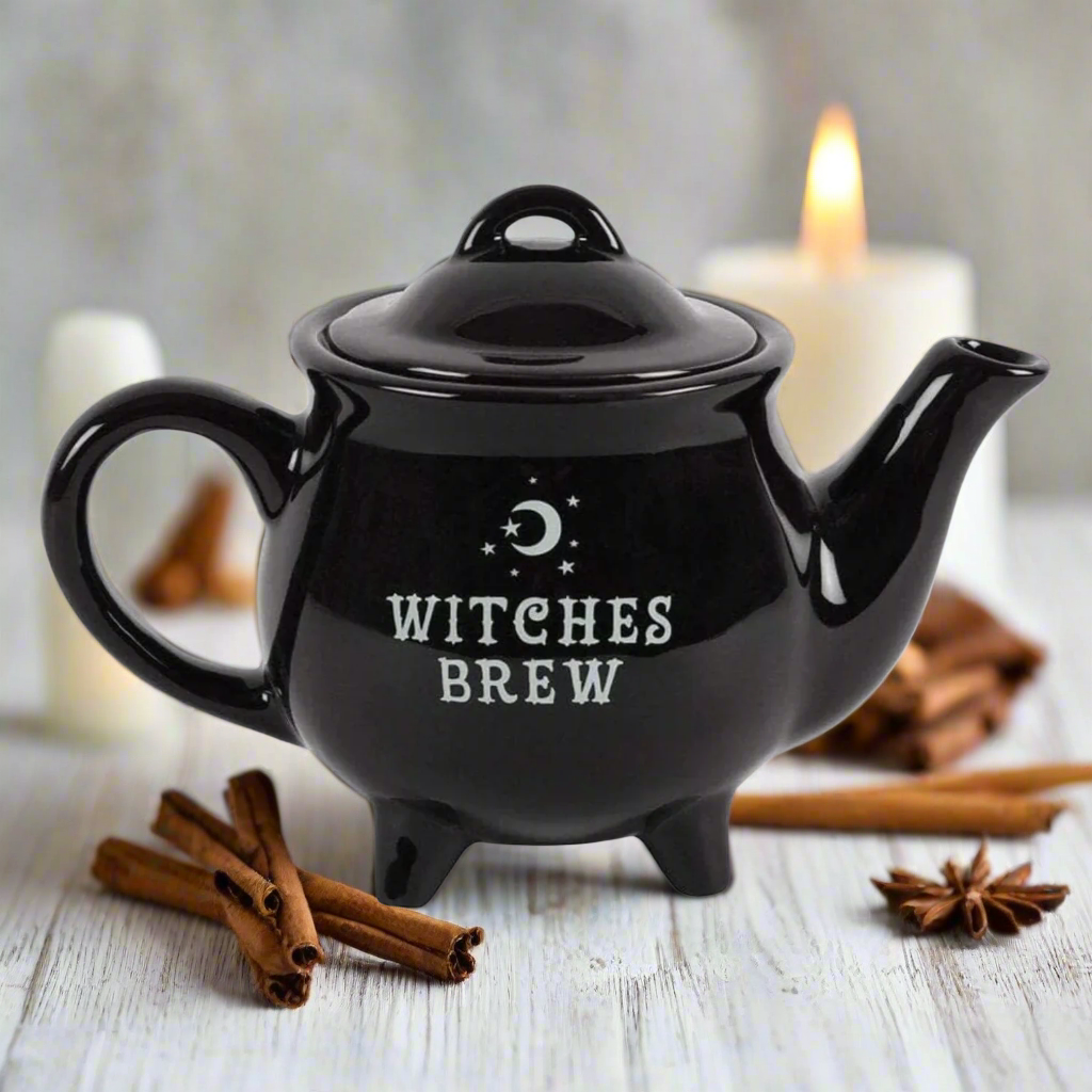 Witches brew ceramic teapot