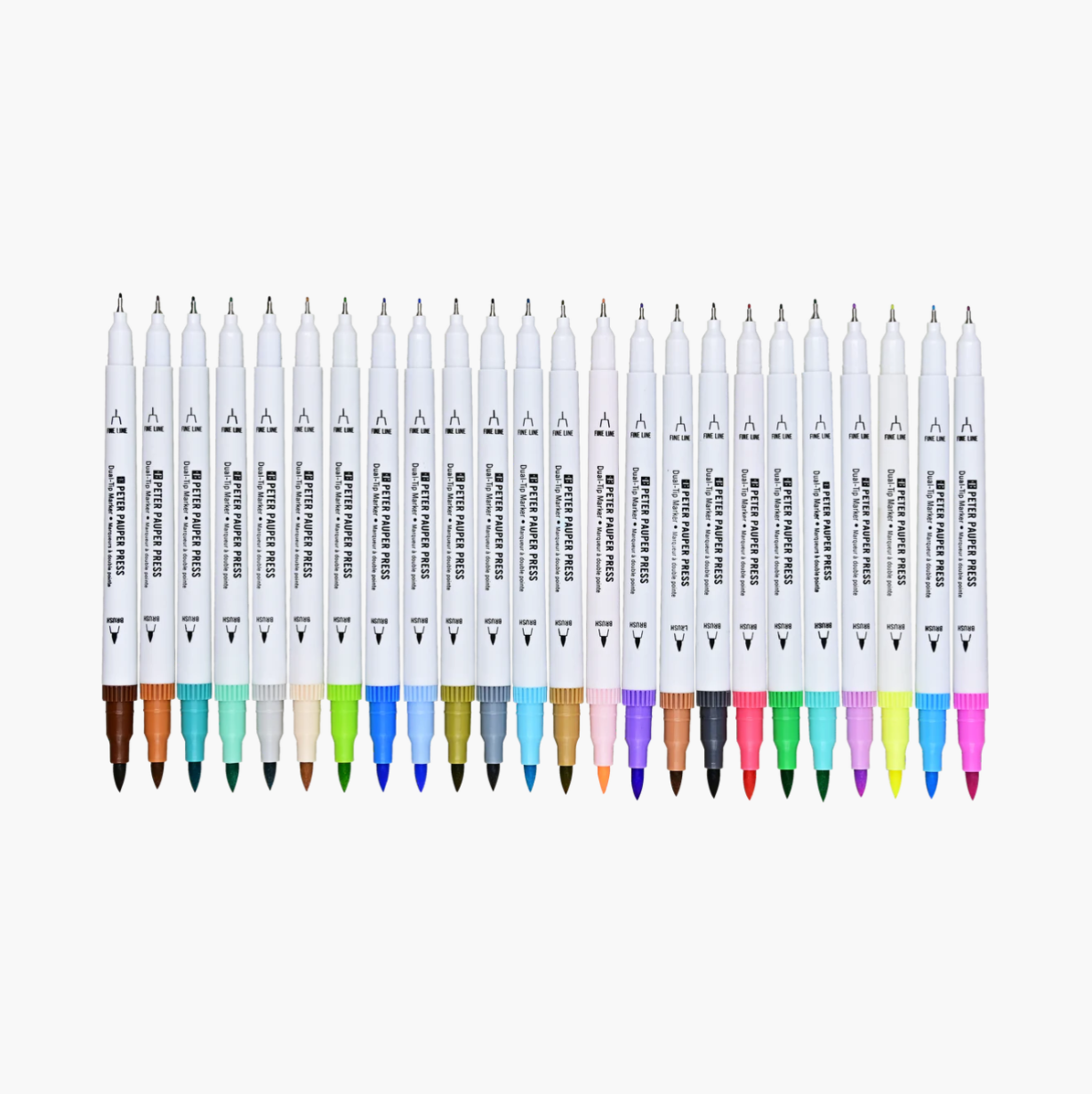 Dual-Tip Colouring Markers Pastel set of 24