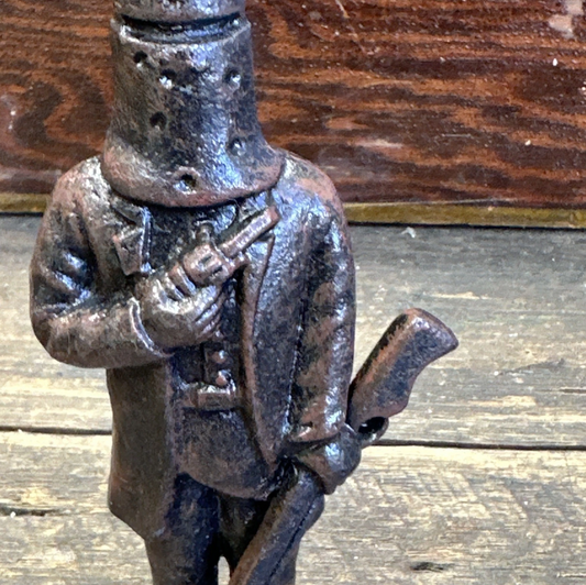Ned Kelly Australian pop culture outlaw cast iron statue