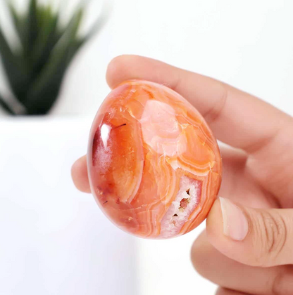 Carnelian crystal egg