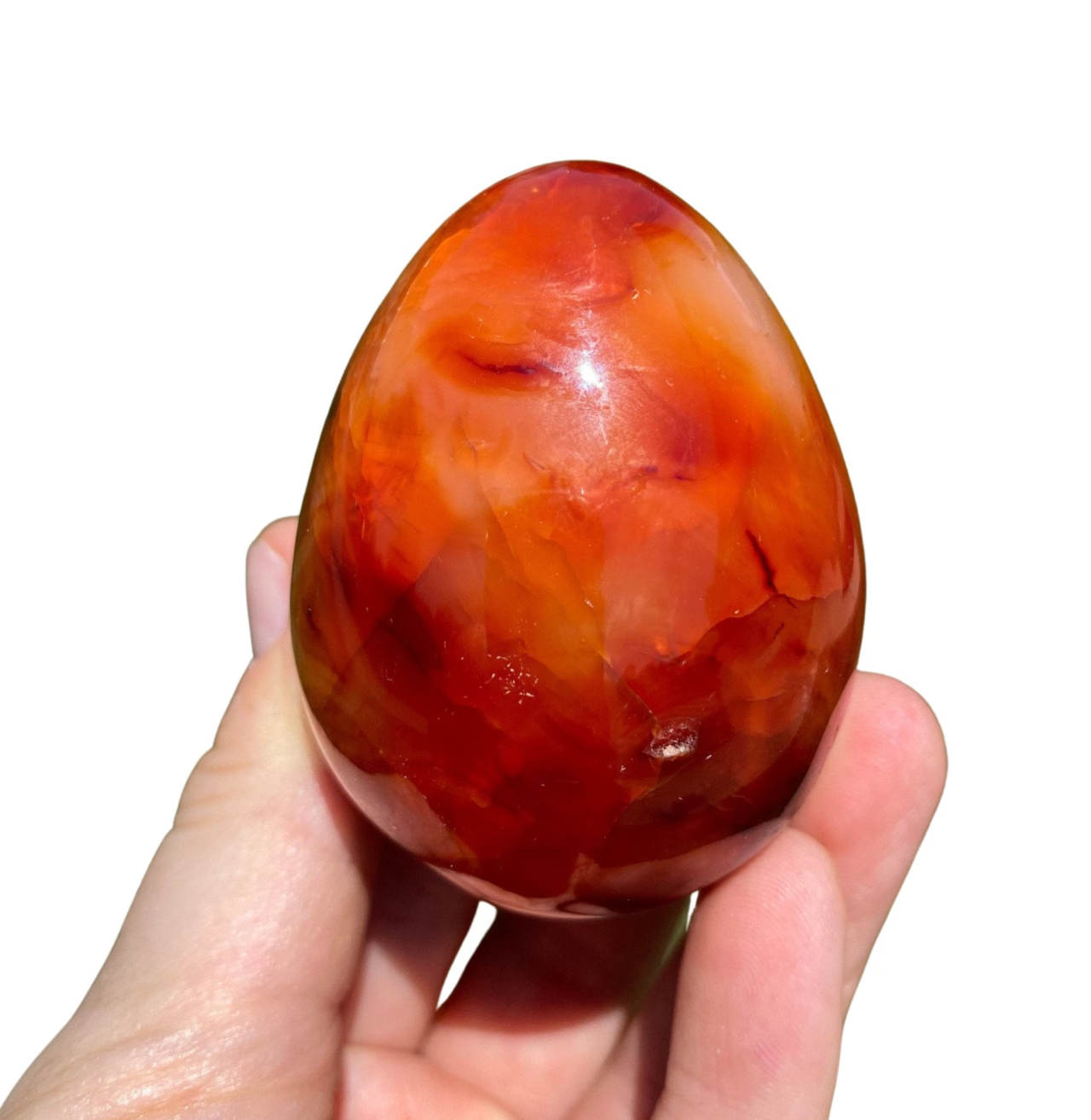 Carnelian crystal egg