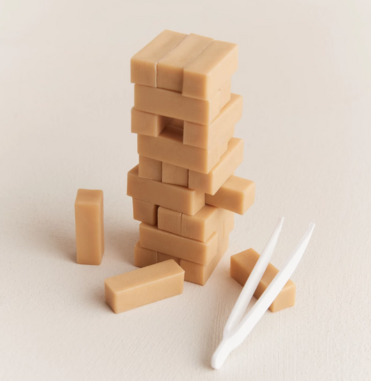 Smallest Jenga topple tower game