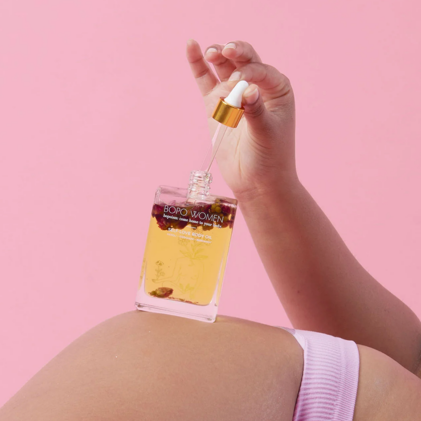 Floral infused skin care self love oil