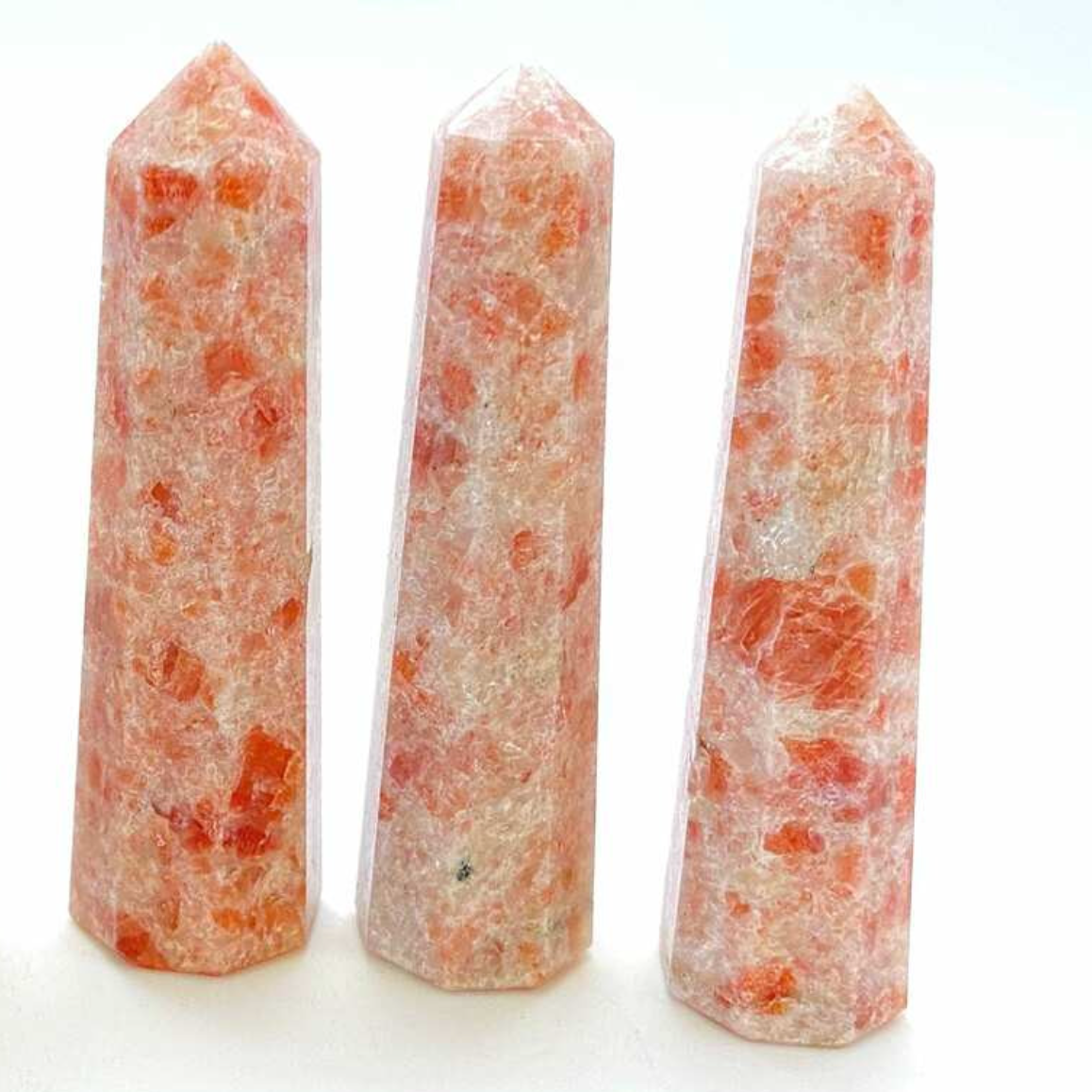 Orange sunstone crystal tower