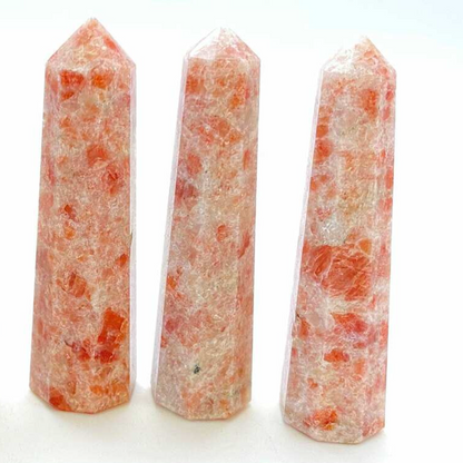 Orange sunstone crystal tower