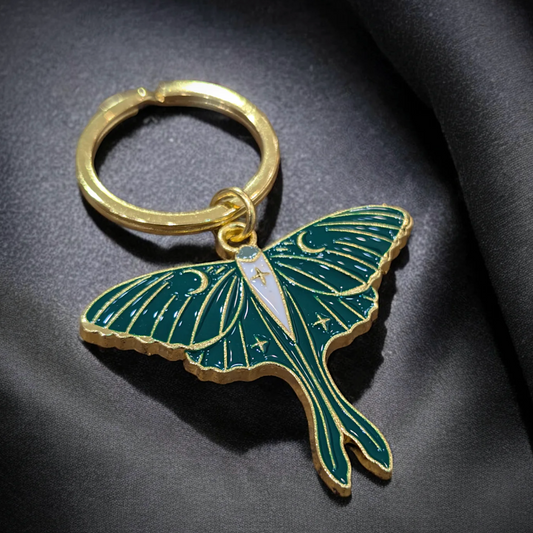 Luna Moth keyring