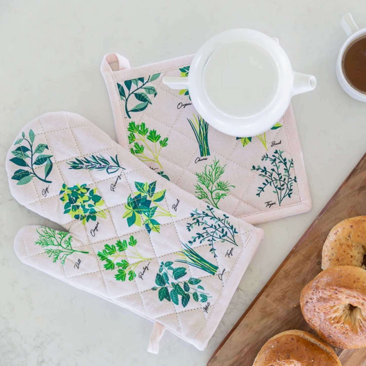 Herbs oven mitt / pot holder