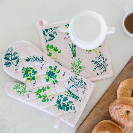 Herbs oven mitt / pot holder
