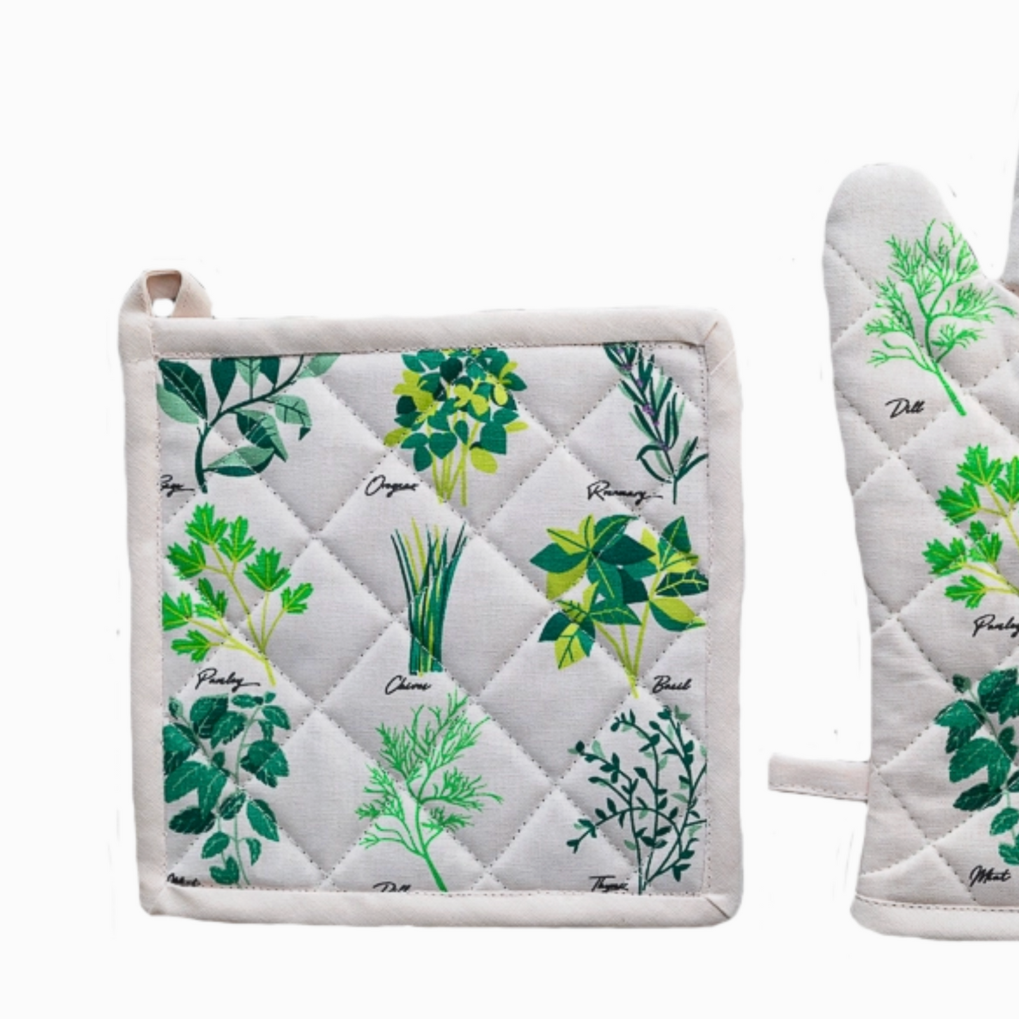 Herbs oven mitt / pot holder