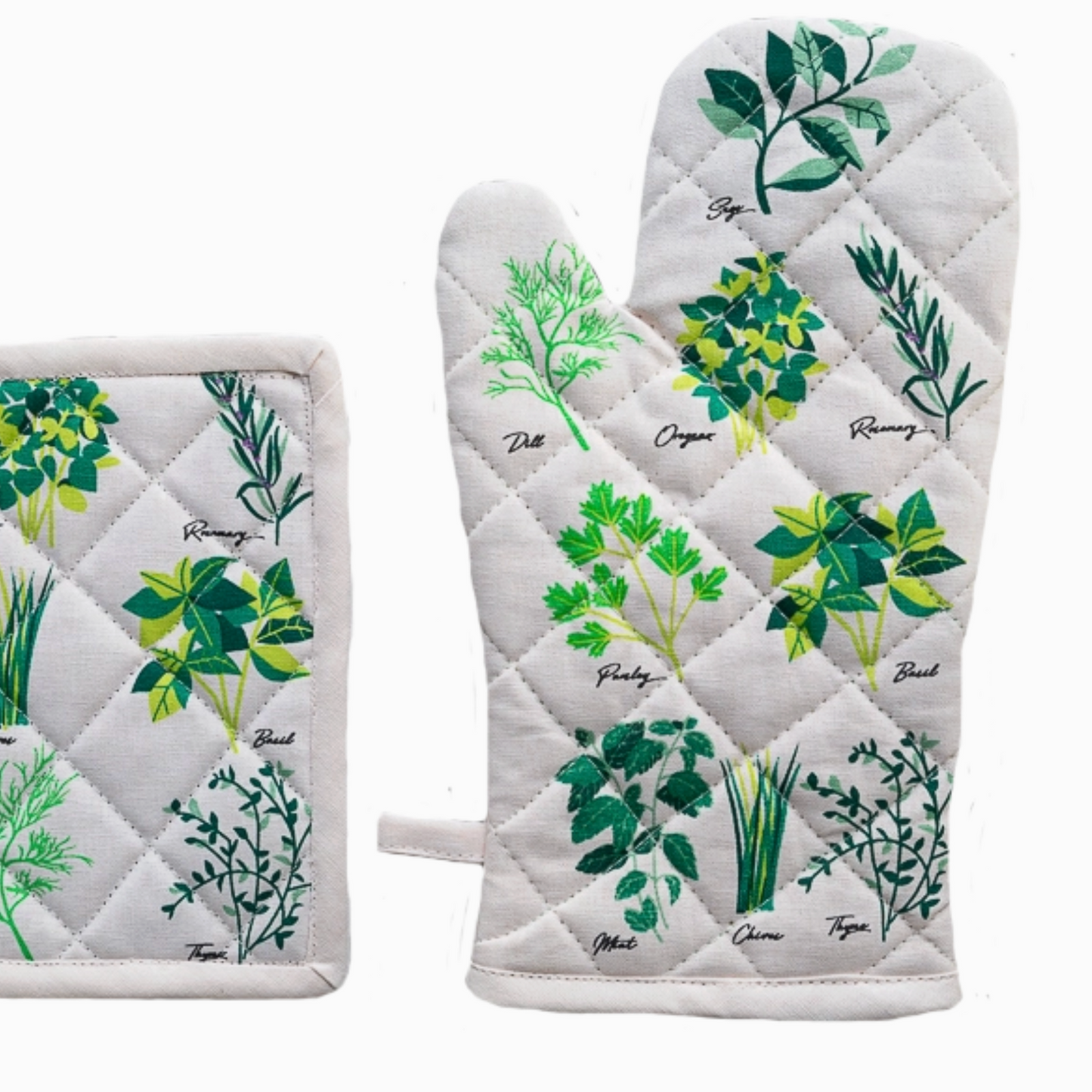 Herbs oven mitt / pot holder